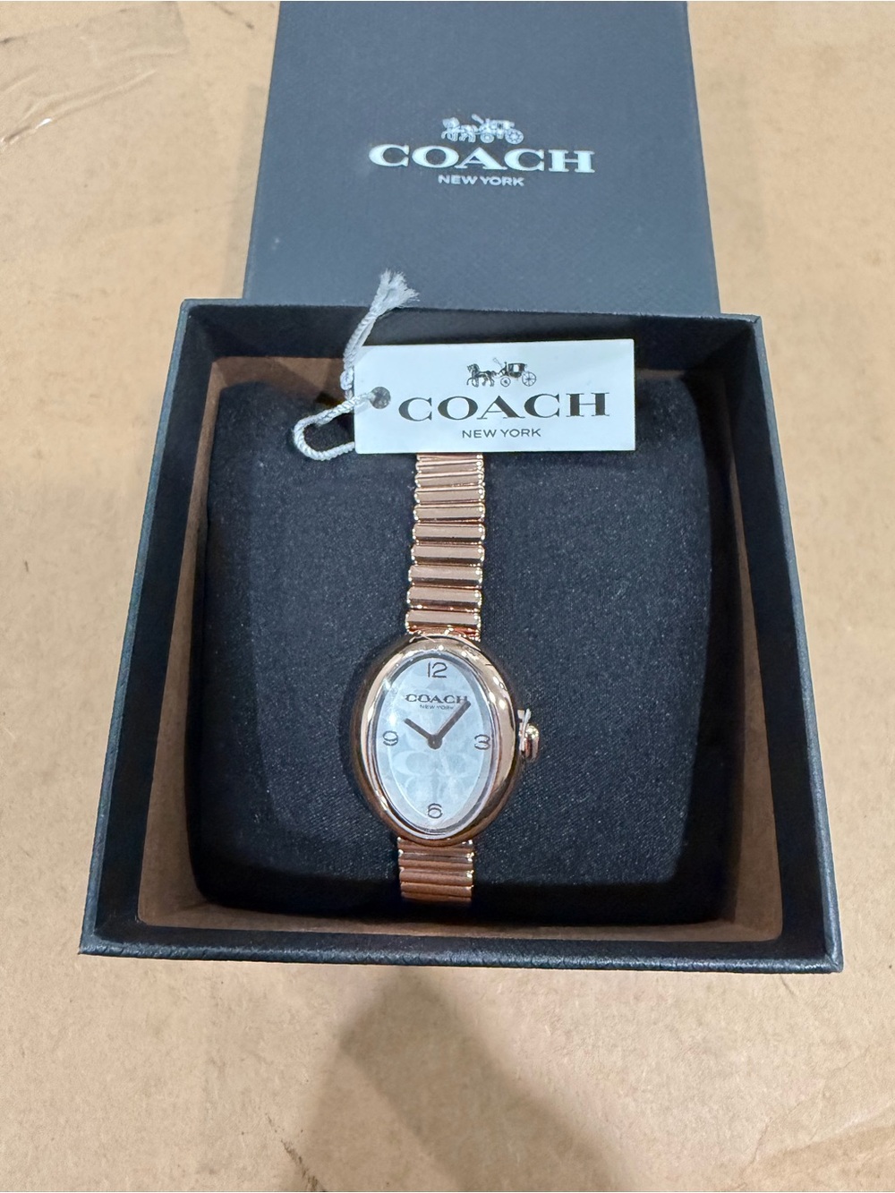 Coach Women's Sammy 2H Quartz Watch, 22.5 mm Petite Oval Case, Rose Gold NWT